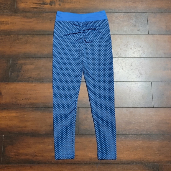 NWOT Blue "Tik Tok" Leggings - Picture 1 of 2